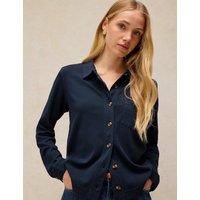 White Stuff Pure Cotton Relaxed Shirt Navy