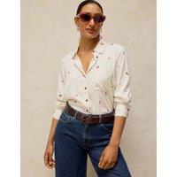 White Stuff Lyocell Rich Embroidered Shirt White Mix