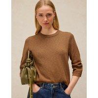 White Stuff Cotton Rich Jumper Brown
