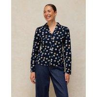 White Stuff Jersey Printed Shirt Navy Mix