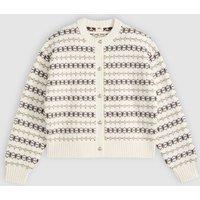 Levi's Patterned Crew Neck Cardigan White Mix