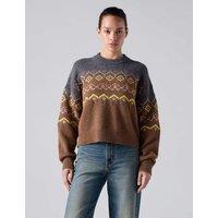 Levi's Fair Isle Crew Neck Jumper Camel