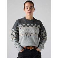 Levi's Fair Isle Crew Neck Jumper Grey Mix