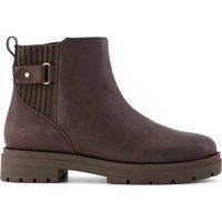 TOMS Astrid Zip Up Block Heel Round Toe Ankle Boots Dark Brown