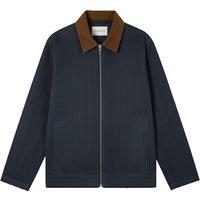 Peregrine Pure Cotton Herringbone Workwear Jacket Navy