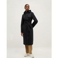 HOBBS Cotton Rich Hooded Raincoat Dark Navy