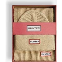 Hunter Knitted Hat & Scarf Set Natural