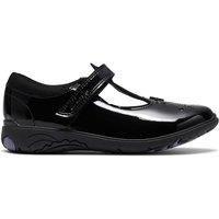 Clarks Patent Leather T-Bar School Shoes (7.5 Small - 2.5 Large) Black