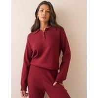Nobody's Child X Louise Thompson Collared Neck Regular Fit Polo Top Red