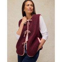 White Stuff Borg Tie Front Gilet Purple