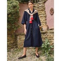 White Stuff Denim Midi Shirt Dress Dark Blue Denim