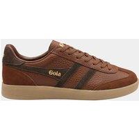Gola Leather Lace Up Trainers Brown Mix