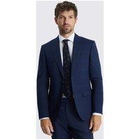 MOSS Slim Fit Check Stretch Suit Jacket Navy