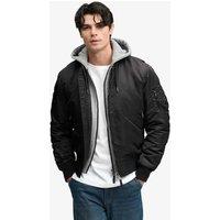 Superdry & Co Padded Hooded Bomber Jacket Black