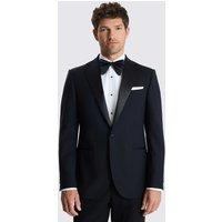 MOSS Tailored Fit Wool Rich Stretch Tuxedo Jacket Black