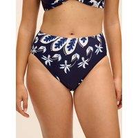 Fantasie Playa Floral High Waisted Bikini Bottoms Navy