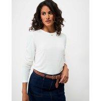 Crew Clothing Striped Regular Fit Top White