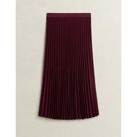 GANT Pleated Midi Skirt Burgundy