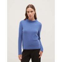 HOBBS Merino Wool Rich Jumper with Cashmere Blue
