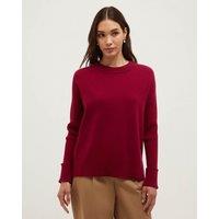 HOBBS Wool Blend Crew Neck Jumper Pink