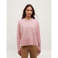 HOBBS Crew Neck Split Hem Jumper Pink