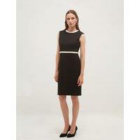 HOBBS Colour Block Knee Length Shift Dress Black Mix