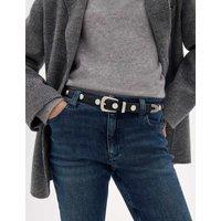 HUSH Leather Studded Belt Black
