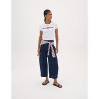 HUSH Supersoft Barrel Leg Jeans Dark Blue Denim