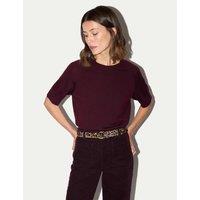 Jigsaw Round Neck Regular Fit T-Shirt Burgundy