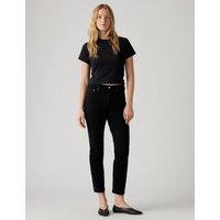 Levi's 501 Straight Leg Cropped Jeans Black