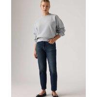 Levi's 501 Straight Leg Cropped Jeans Dark Blue