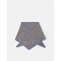 ACCESSORIZE Knitted Striped Triangle Scarf White/Black