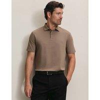 Charles Tyrwhitt Cotton Rich Pique Polo Shirt Camel