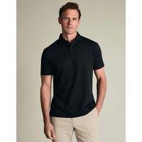 Charles Tyrwhitt Cotton Rich Pique Polo Shirt Black