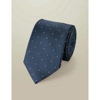 Charles Tyrwhitt Polka Dot Pure Silk Tie Air Force Blue