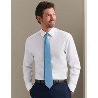 Charles Tyrwhitt Geometric Pure Silk Tie Light Blue Mix