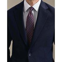 Charles Tyrwhitt Geometric Pure Silk Tie Burgundy Mix