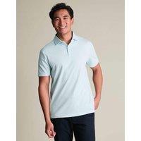 Charles Tyrwhitt Cotton Rich Pique Polo Shirt Pale Blue