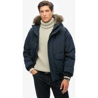 Superdry & Co Hooded Padded Bomber Jacket Navy