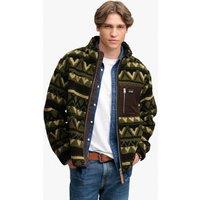 Superdry & Co Abstract Zip Up Fleece Green Mix