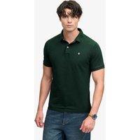 Superdry & Co Pure Cotton Pique Logo Patch Polo Shirt Green