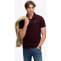 Superdry & Co Pure Cotton Pique Logo Patch Polo Shirt Red