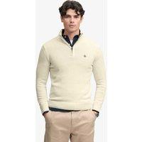 Superdry & Co Pure Cotton Half Zip Jumper Cream
