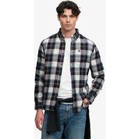 Superdry & Co Relaxed Fit Pure Cotton Flannel Checked Shirt White Mix