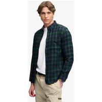 Superdry & Co Relaxed Fit Pure Cotton Flannel Checked Shirt Dark Navy Mix