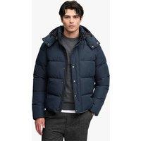 Superdry & Co Quilted Padded Hooded Puffer Jacket Navy