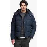 Superdry & Co Quilted Padded Hooded Puffer Jacket Navy
