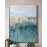 Gallery Direct Early Morning Horizon Framed Canvas Teal