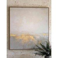 Gallery Direct Ethereal Abstract Square Framed Canvas Champagne