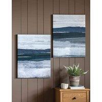 Gallery Direct Set of 2 Calm and Collected Canvas Blue Mix